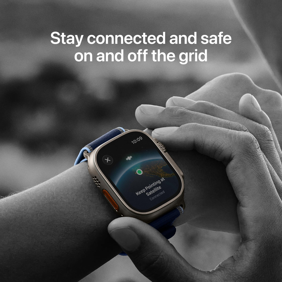 Apple Watch Ultra 3 [GPS + Cellular 49mm] Running & Multisport Smartwatch w/Rugged Titanium Case w/Anchor Blue Ocean Band. Satellite Communications, Advanced Health & Fitness Tracking